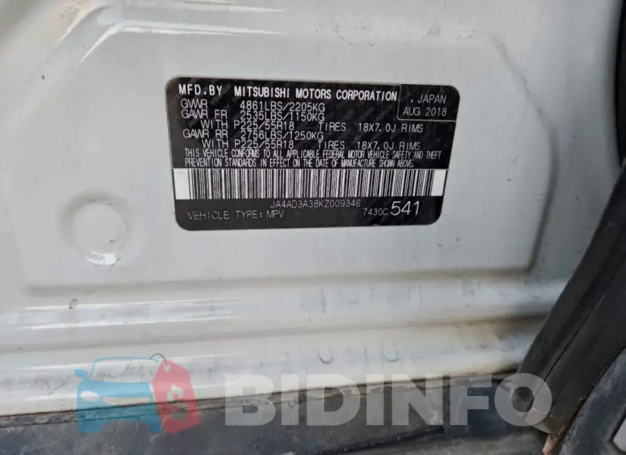 JA4AD3A38KZ009346 Photo# 13
