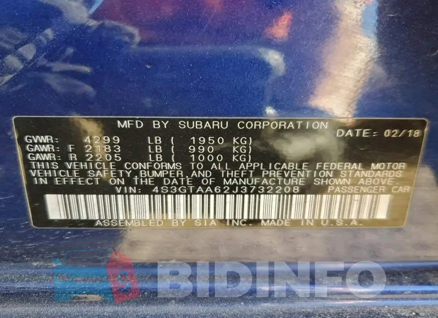 4S3GTAA62J3732208 Photo# 12
