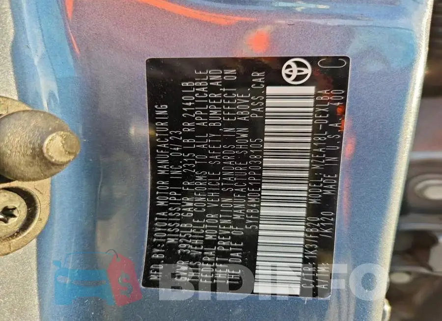 5YFB4MDE1PP038105 Photo# 12