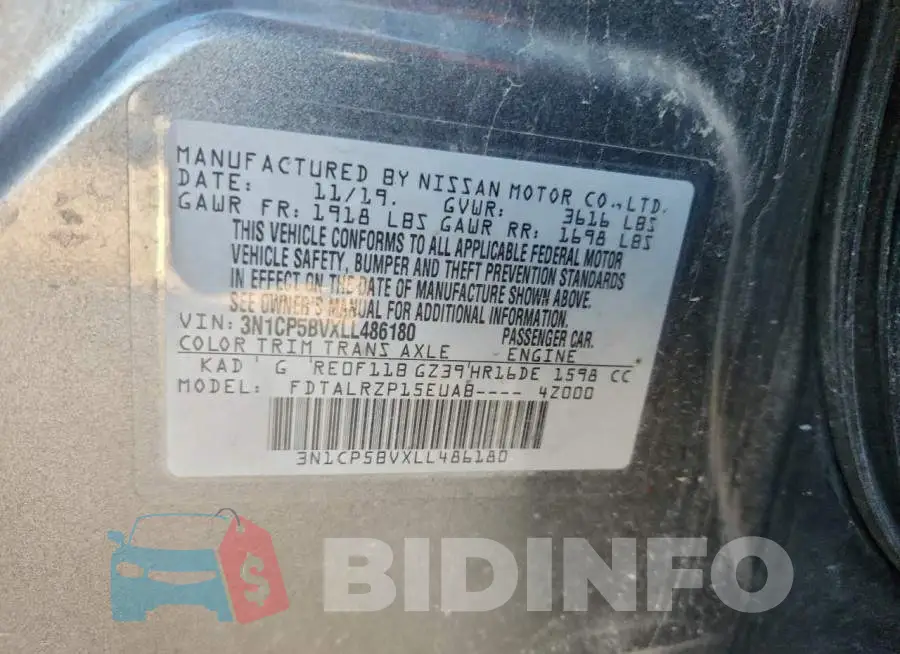 3N1CP5BVXLL486180 Photo# 13