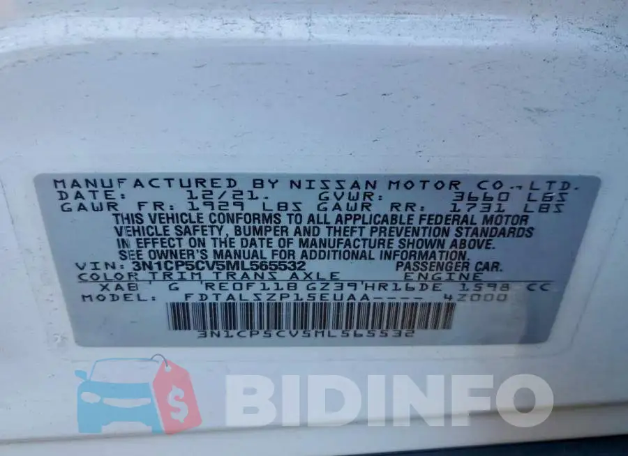3N1CP5CV5ML565532 Photo# 12