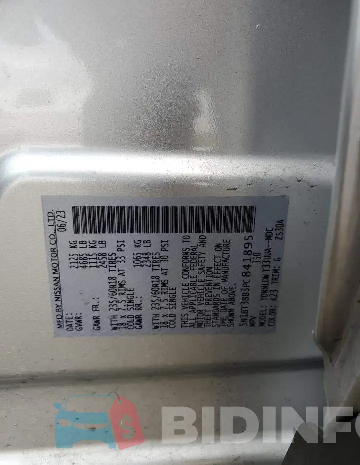 5N1BT3BB3PC841895 Photo# 13