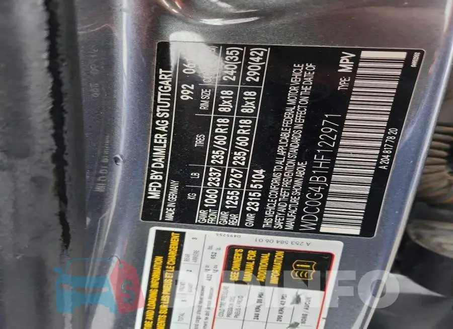 WDC0G4JB1HF122971 Photo# 12