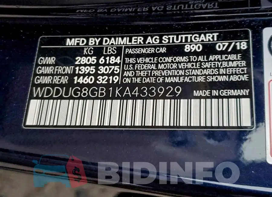 WDDUG8GB1KA433929 Photo# 13