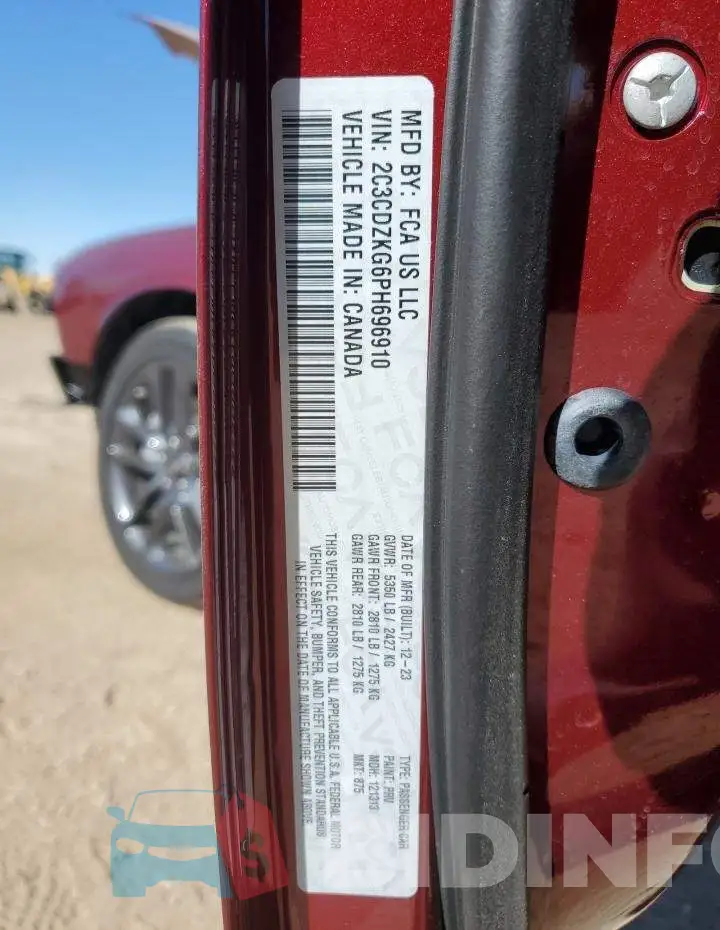 2C3CDZKG6PH696910 Photo# 12
