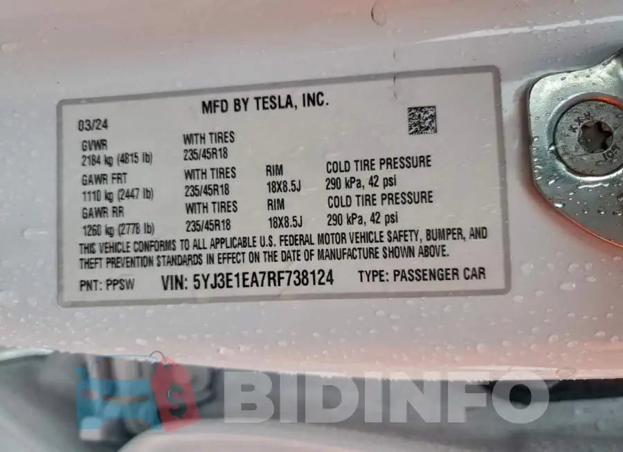 5YJ3E1EA7RF738124 Photo# 12