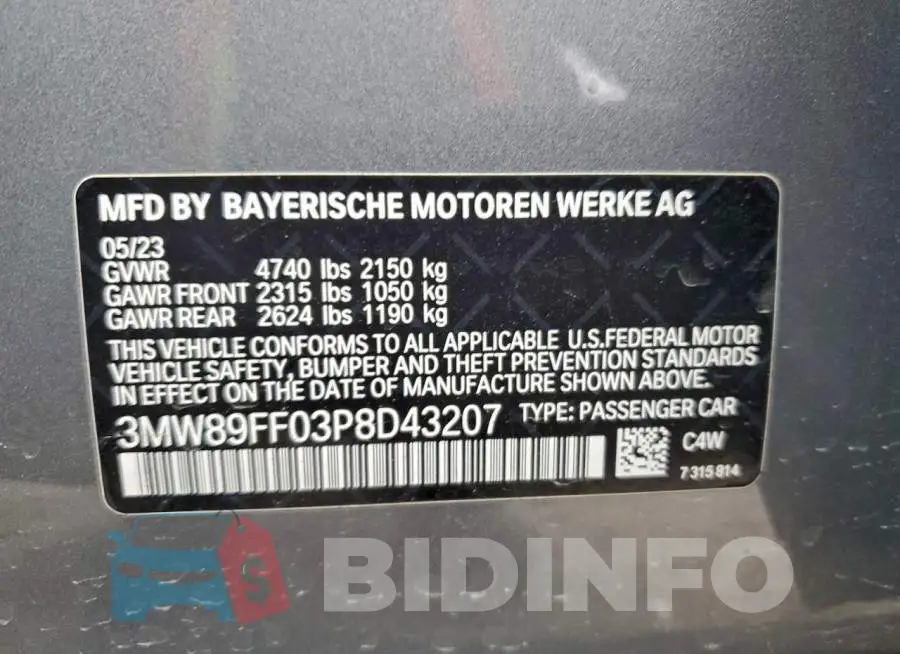 3MW89FF03P8D43207 Photo# 13