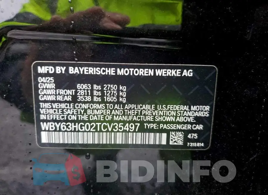 WBY63HG02TCV35497 Photo# 12