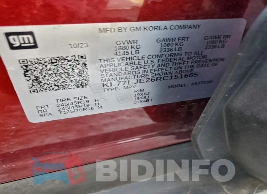 KL77LJE26RC151665 Photo# 13