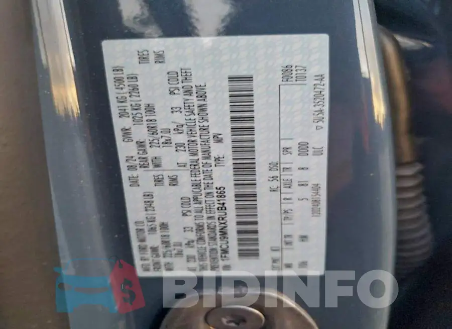 1FMCU9MNXRUB41865 Photo# 14