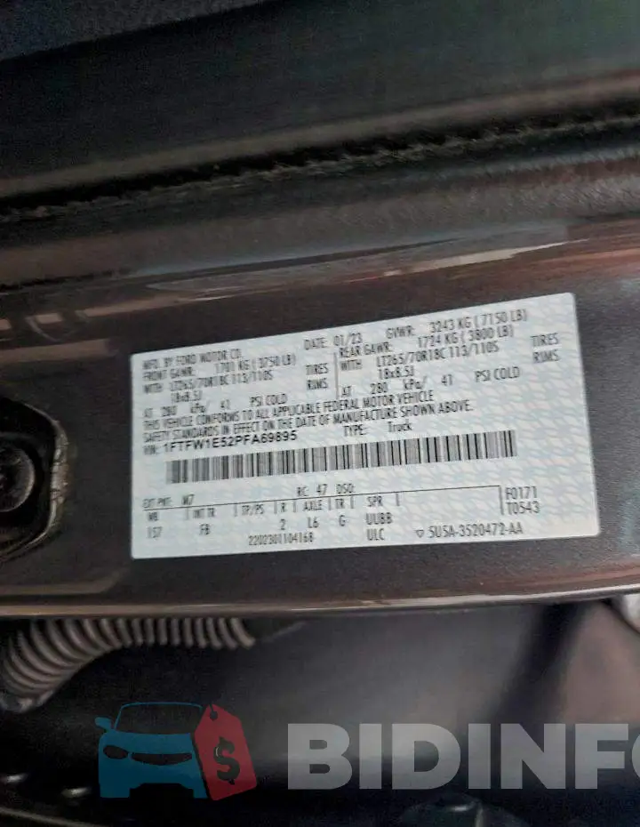 1FTFW1E52PFA69895 Photo# 12
