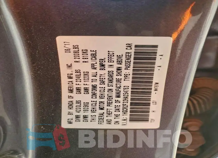 1HGCR2F32HA254753 Photo# 13