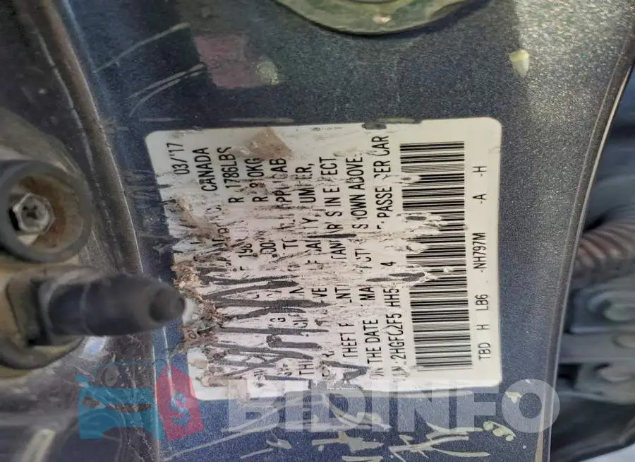 2HGFC2F5XHH528234 Photo# 12