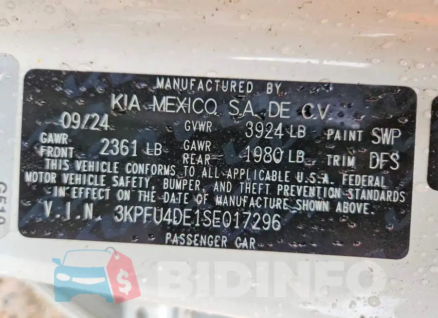 3KPFU4DE1SE017296 Photo# 12