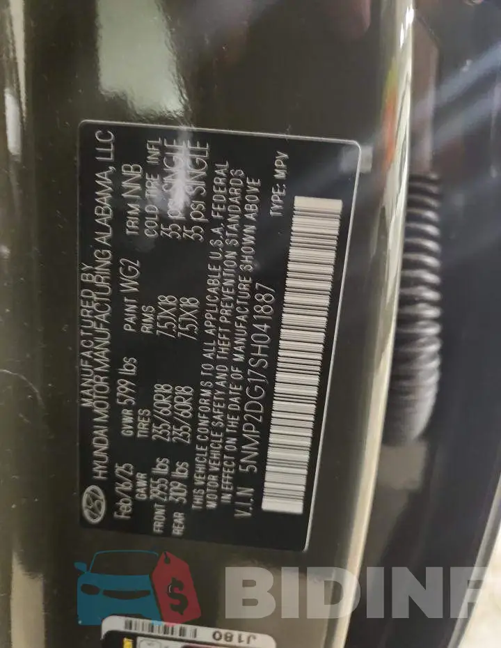 5NMP2DG17SH041887 Photo# 13