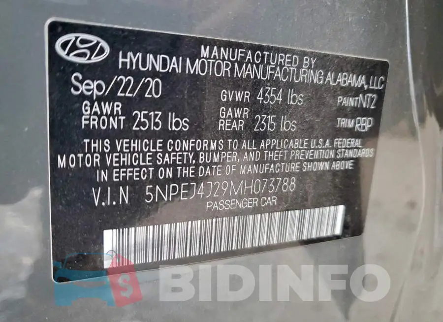 5NPEJ4J29MH073788 Photo# 12