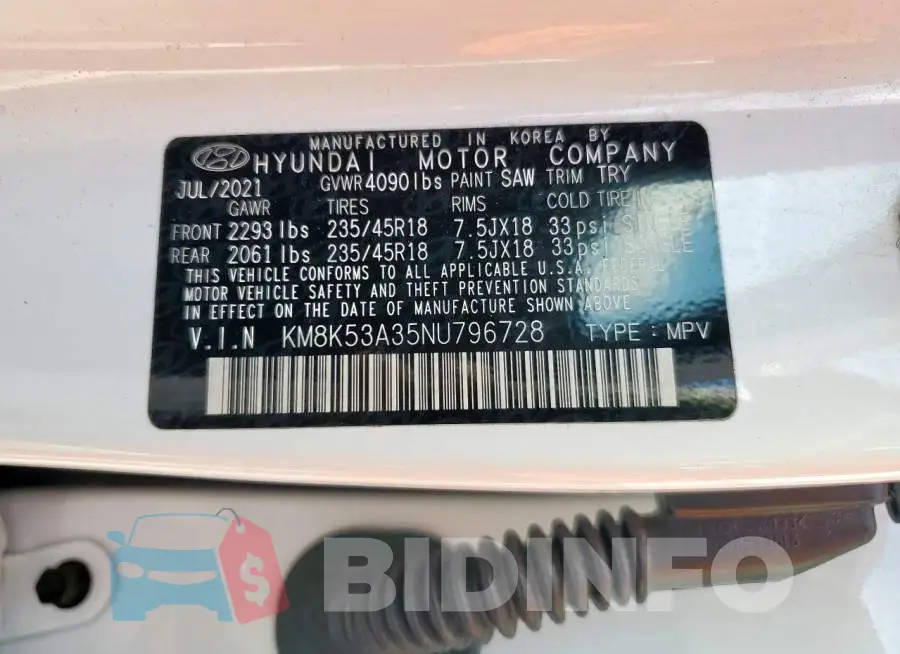 KM8K53A35NU796728 Photo# 12