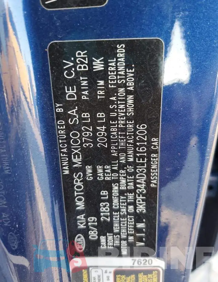 3KPF34AD3LE161206 Photo# 12