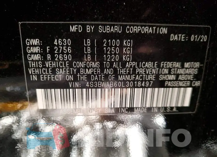 4S3BWAB60L3018497 Photo# 12