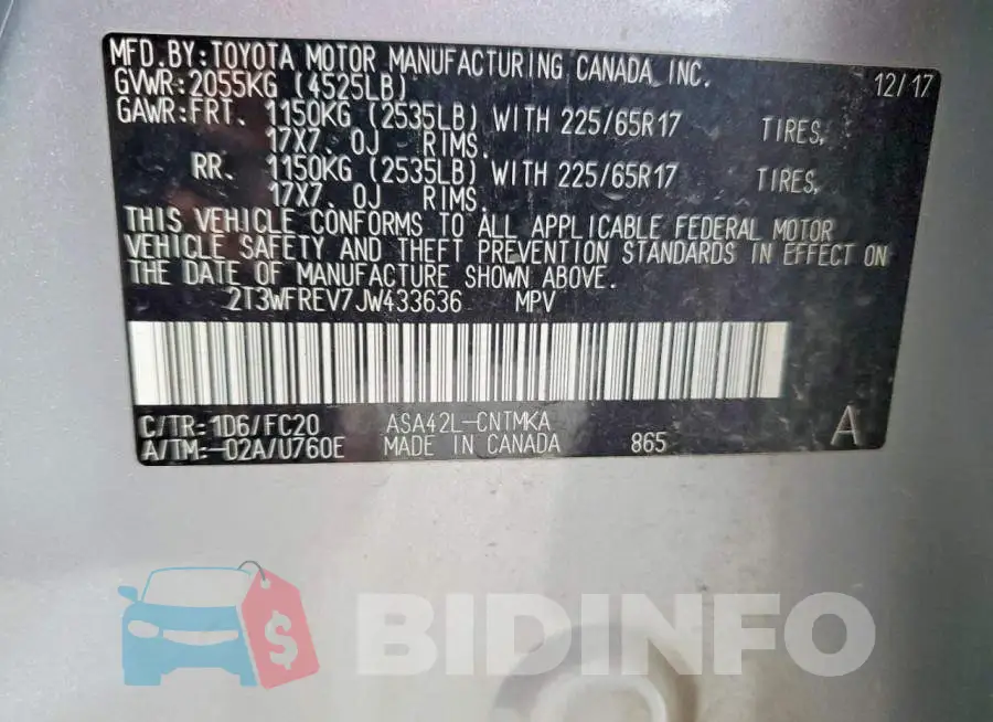 2T3WFREV7JW433636 Photo# 12