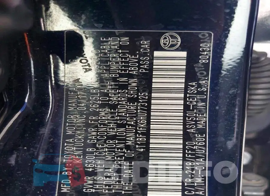 4T1BF1FK6HU773125 Photo# 12