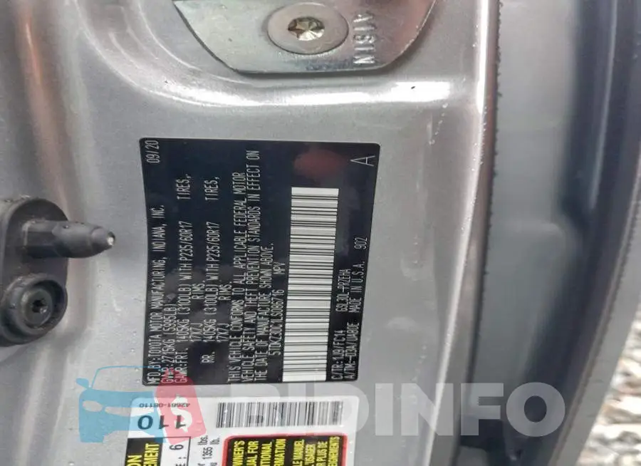 5TDKZ3DC1LS086716 Photo# 13
