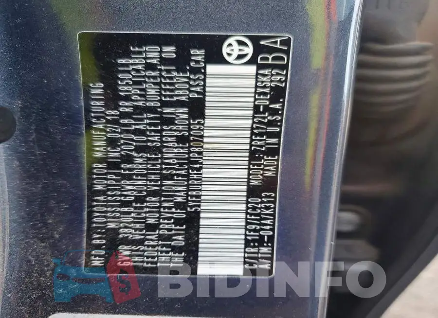 5YFBURHE4JP807095 Photo# 12