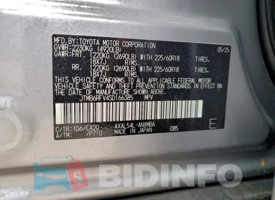 JTMB6RFV4SD166385 Photo# 12
