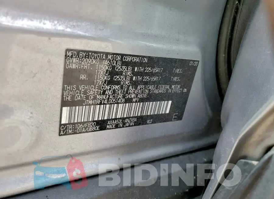 JTMH1RFV4LD051408 Photo# 13