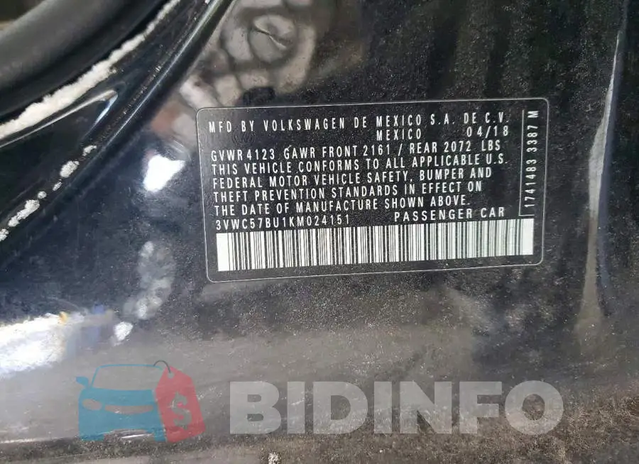 3VWC57BU1KM024151 Photo# 13