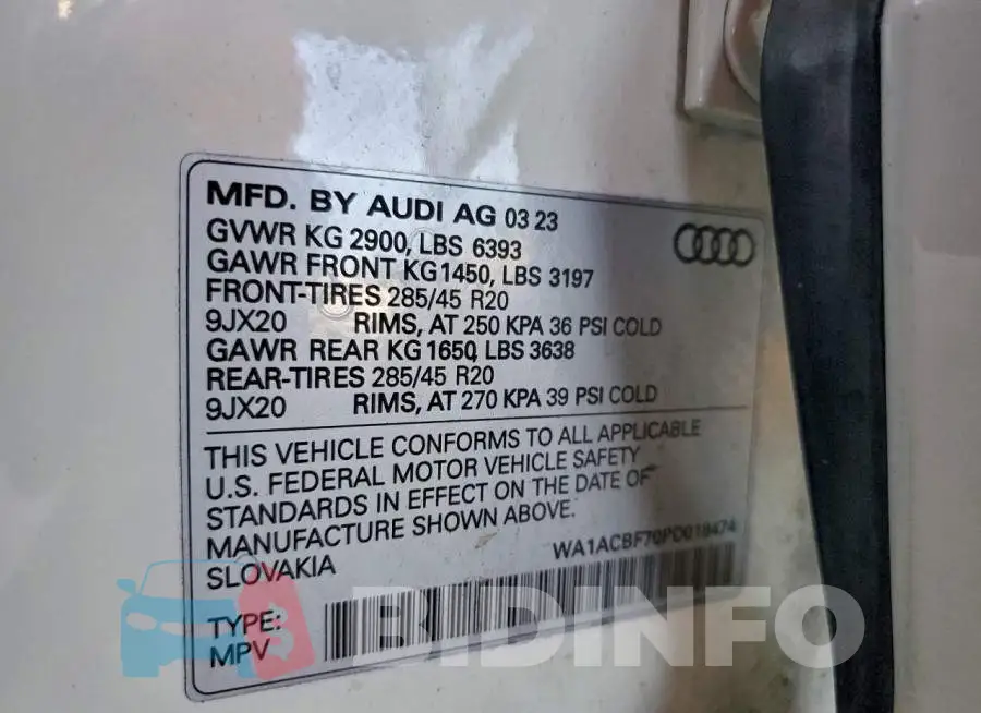 WA1ACBF70PD018474 Photo# 13