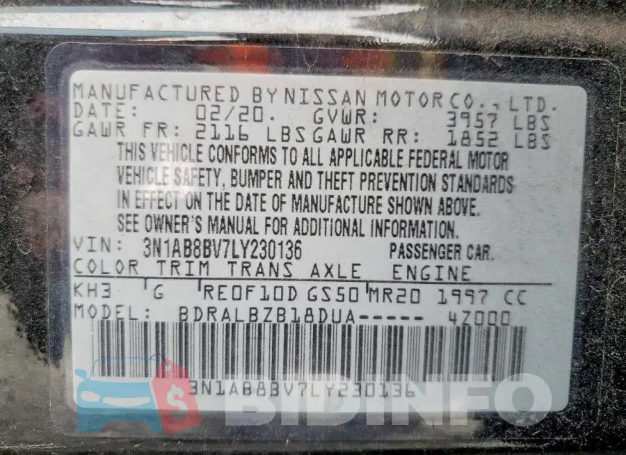 3N1AB8BV7LY230136 Photo# 13