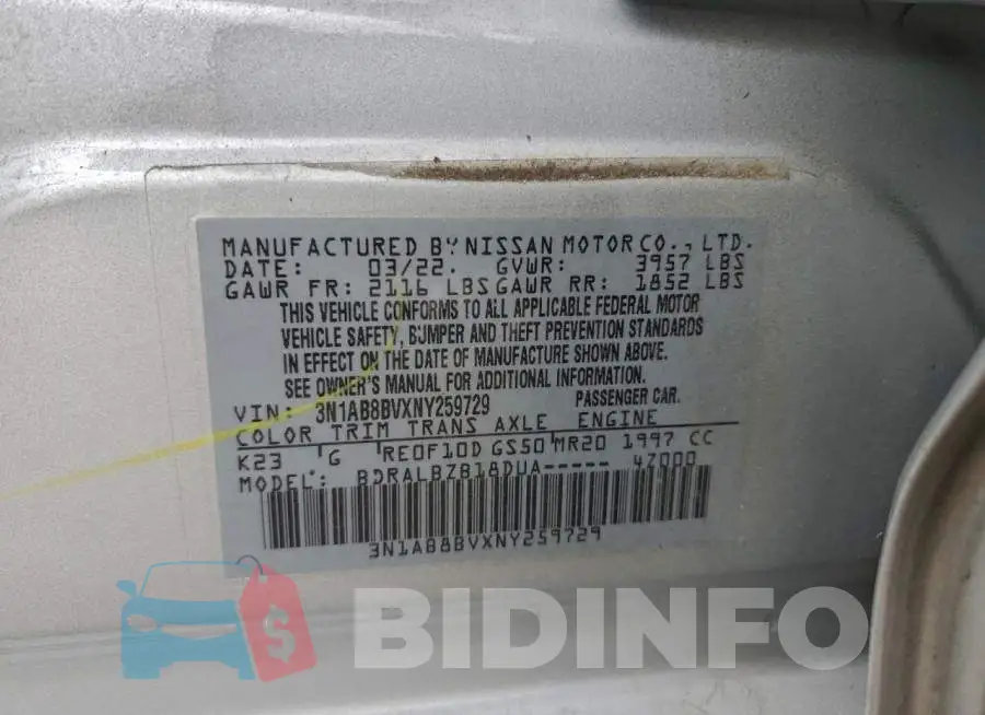 3N1AB8BVXNY259729 Photo# 12