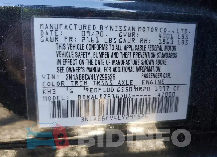 3N1AB8CV4LY299526 Photo# 12