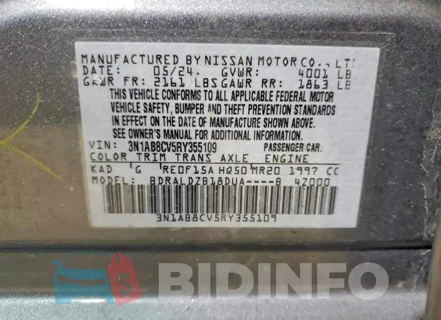 3N1AB8CV5RY355109 Photo# 12