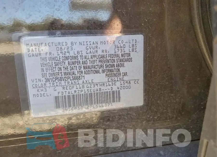3N1CP5BV2PL566871 Photo# 13