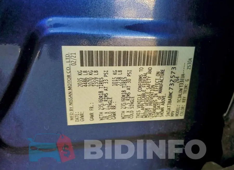 5N1AT3BA8MC732573 Photo# 12