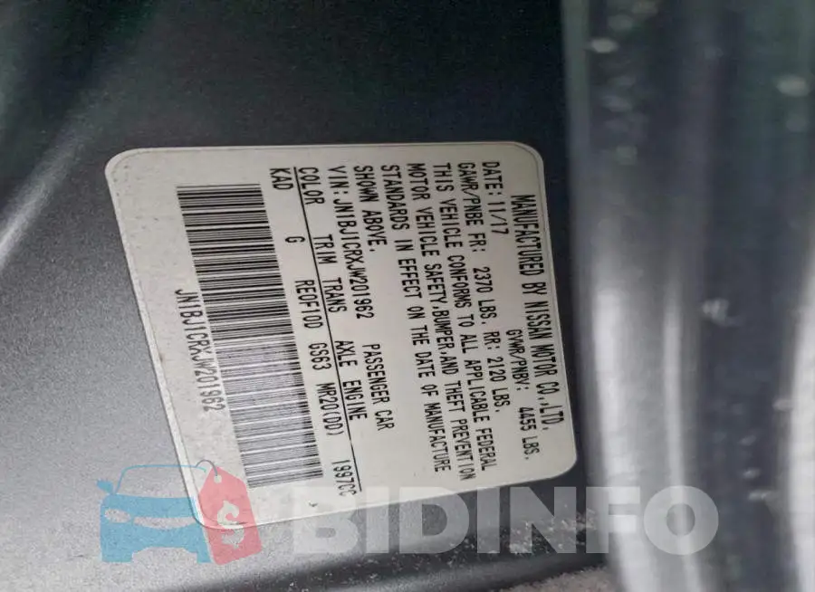 JN1BJ1CRXJW201962 Photo# 12