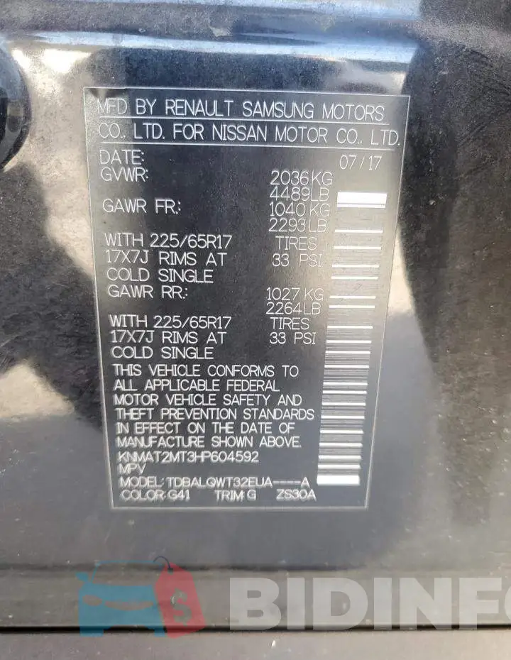 KNMAT2MT3HP604592 Photo# 12
