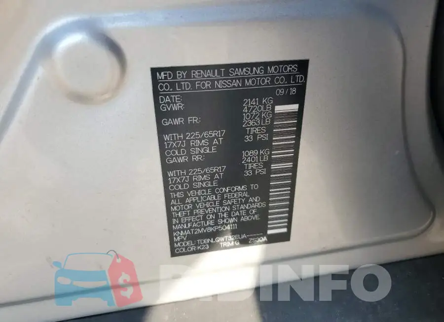 KNMAT2MV8KP504111 Photo# 12