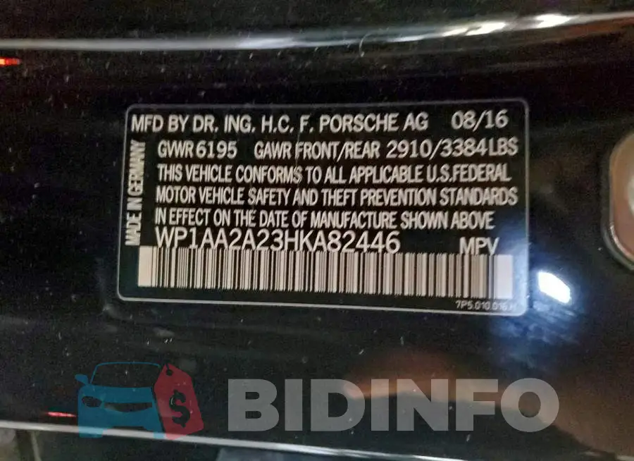 WP1AA2A23HKA82446 Photo# 13