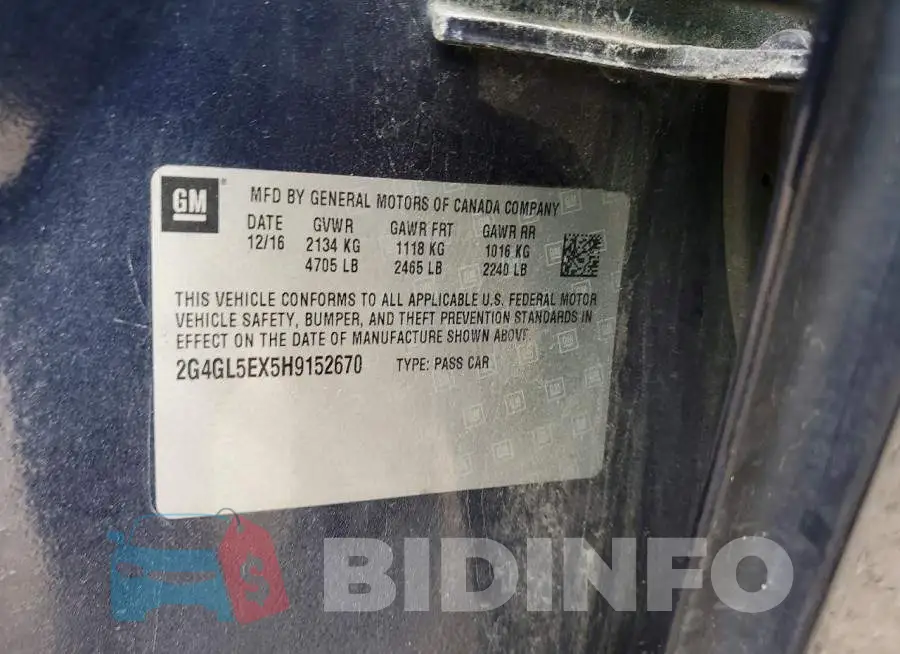 2G4GL5EX5H9152670 Photo# 12