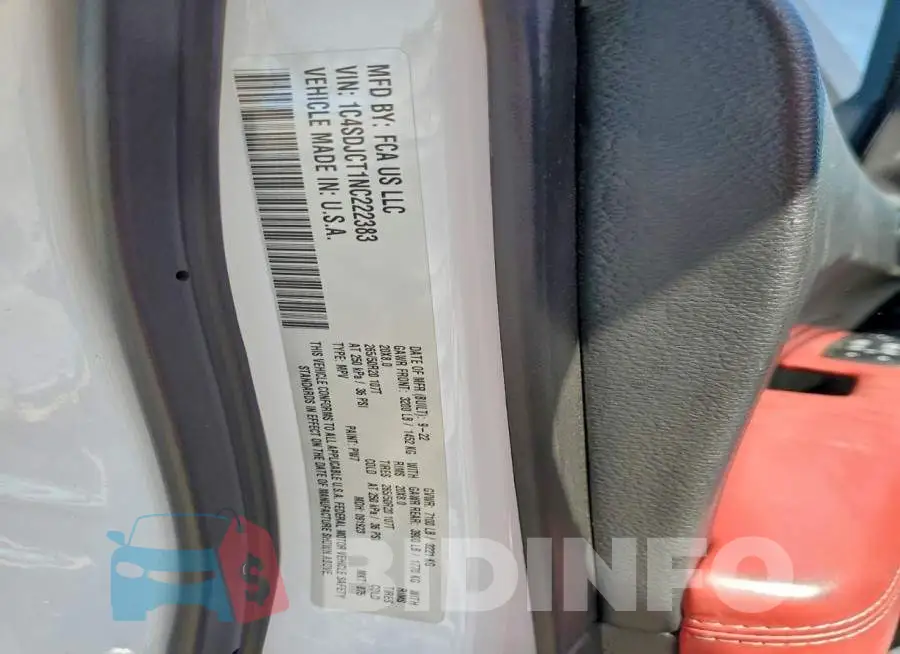1C4SDJCT1NC222383 Photo# 14
