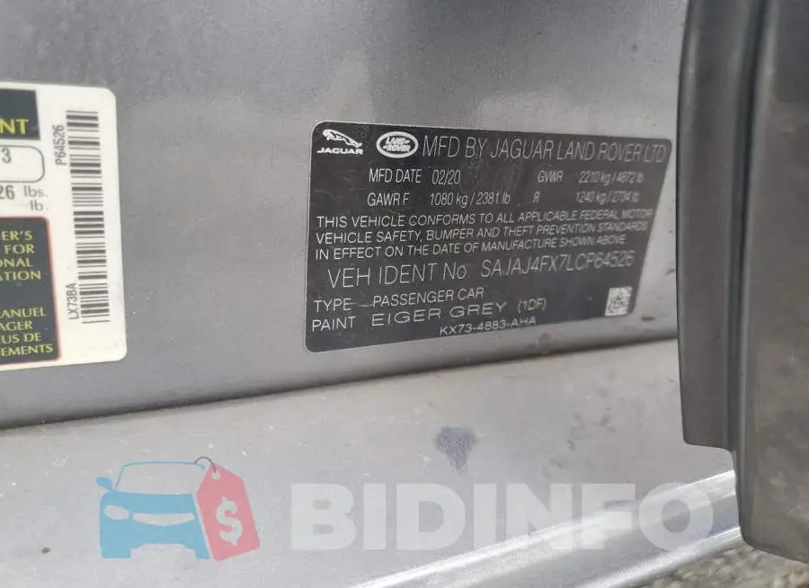 SAJAJ4FX7LCP64526 Photo# 13