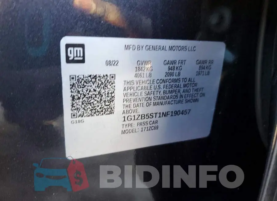1G1ZB5ST1NF190457 Photo# 12