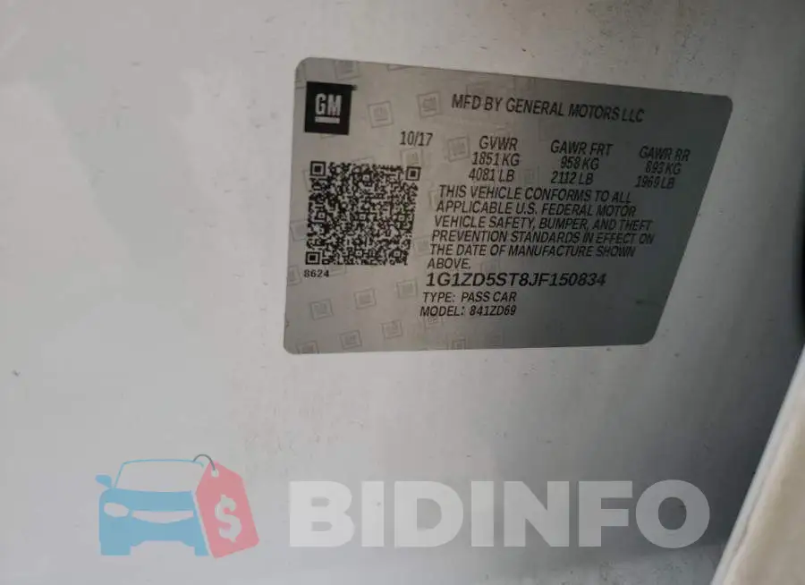 1G1ZD5ST8JF150834 Photo# 12