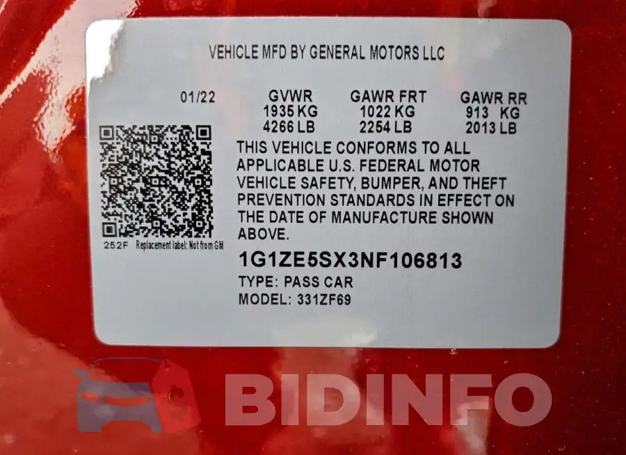 1G1ZE5SX3NF106813 Photo# 12