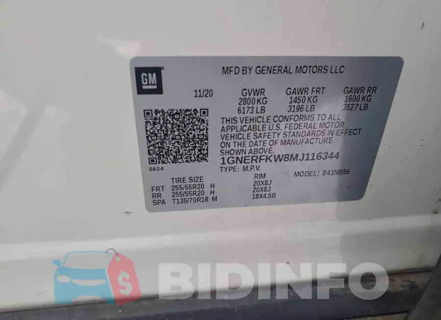 1GNERFKW8MJ116344 Photo# 13