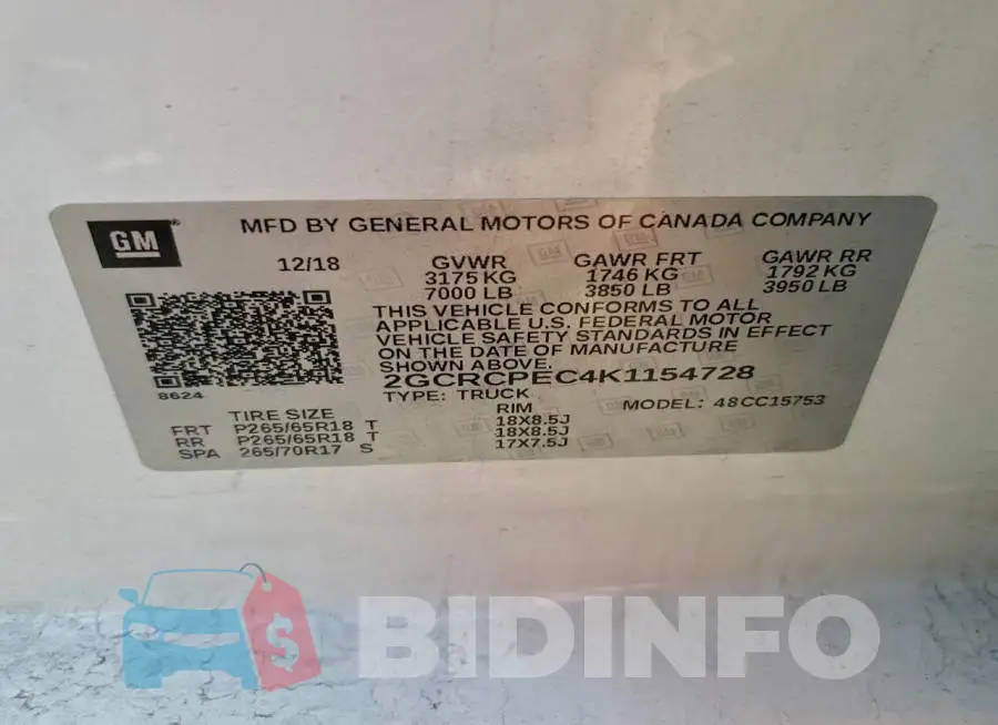 2GCRCPEC4K1154728 Photo# 12