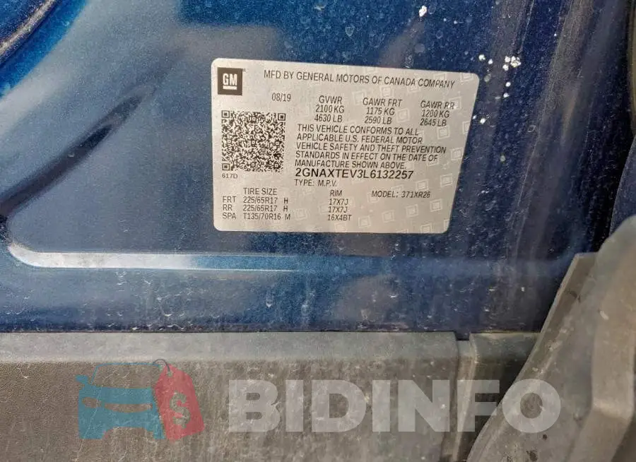 2GNAXTEV3L6132257 Photo# 12